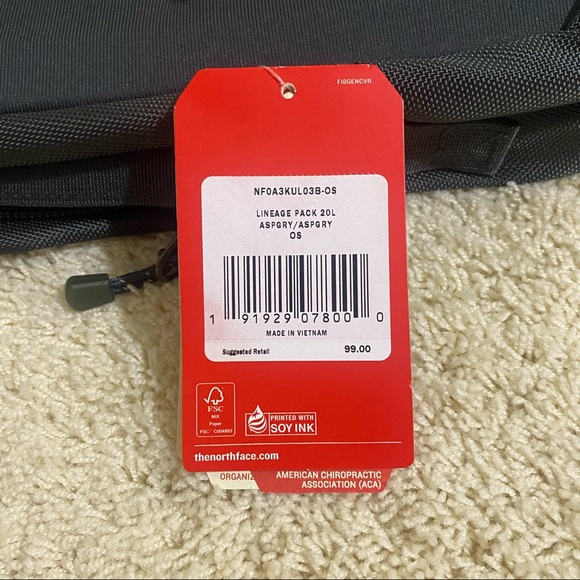 North Face Lineage Pack 20L Backpack Aspha… - Picture 7 of 13